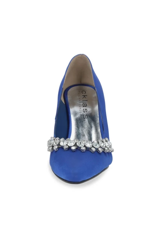 ZAPATILLA DE TACÓN AZUL CON ADORNO 03258 - Image 3