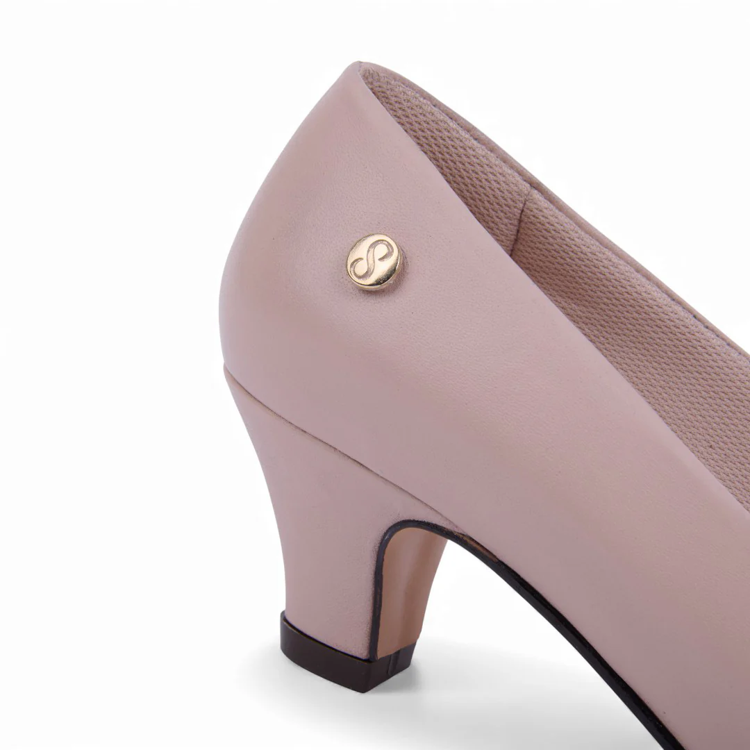 ZAPATILLA DE TACÓN BEIGE Y NEGRO LISO 74329 - Image 12