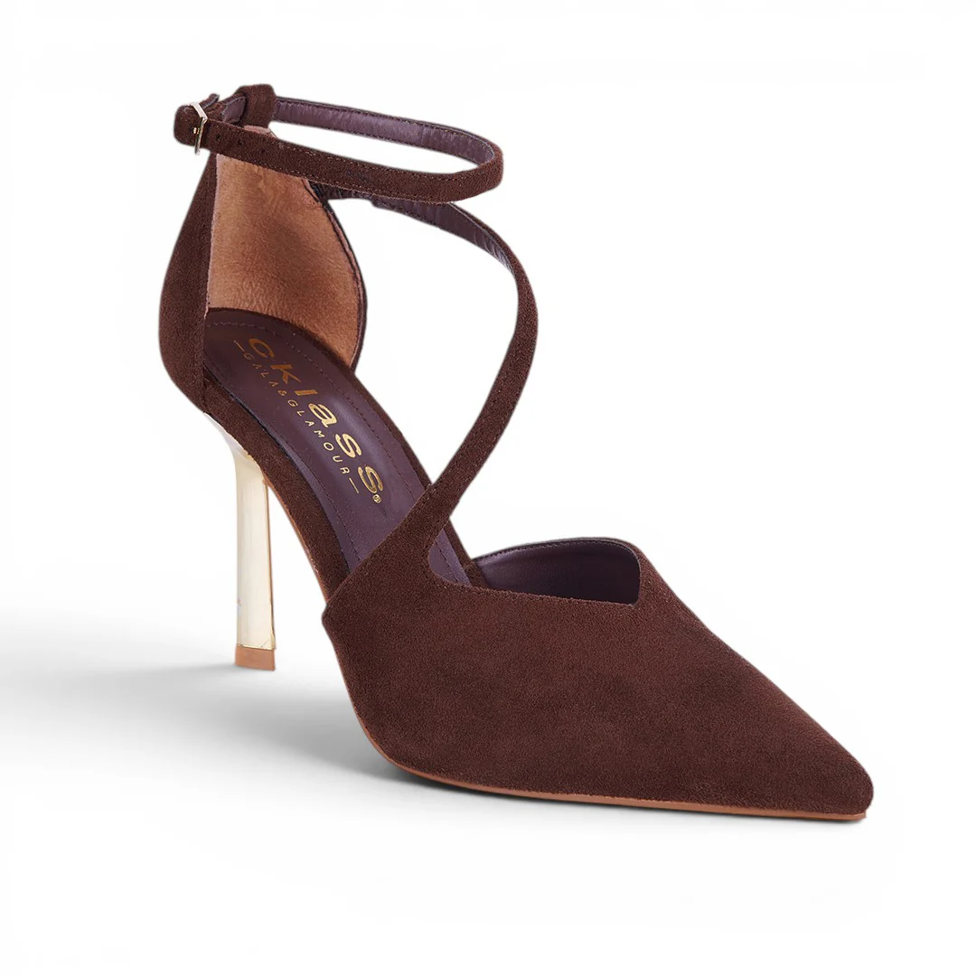 ZAPATILLA DE TACÓN CAFÉ 08669