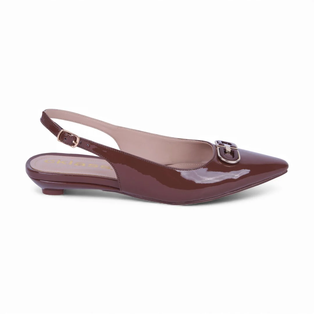ZAPATILLA DE TACÓN CAFÉ CON ADORNO 18074 - Image 2