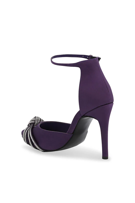 Zapatilla de tacón color morado 18608 - Image 4