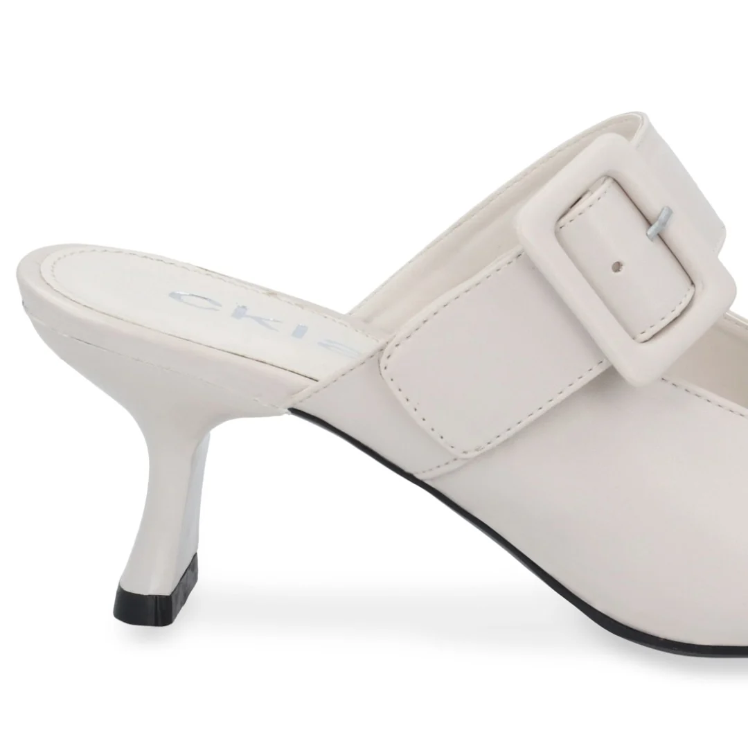 ZAPATILLA DE TACÓN HUESO DESTALONADA CON LÁTIGO 24160 - Image 6
