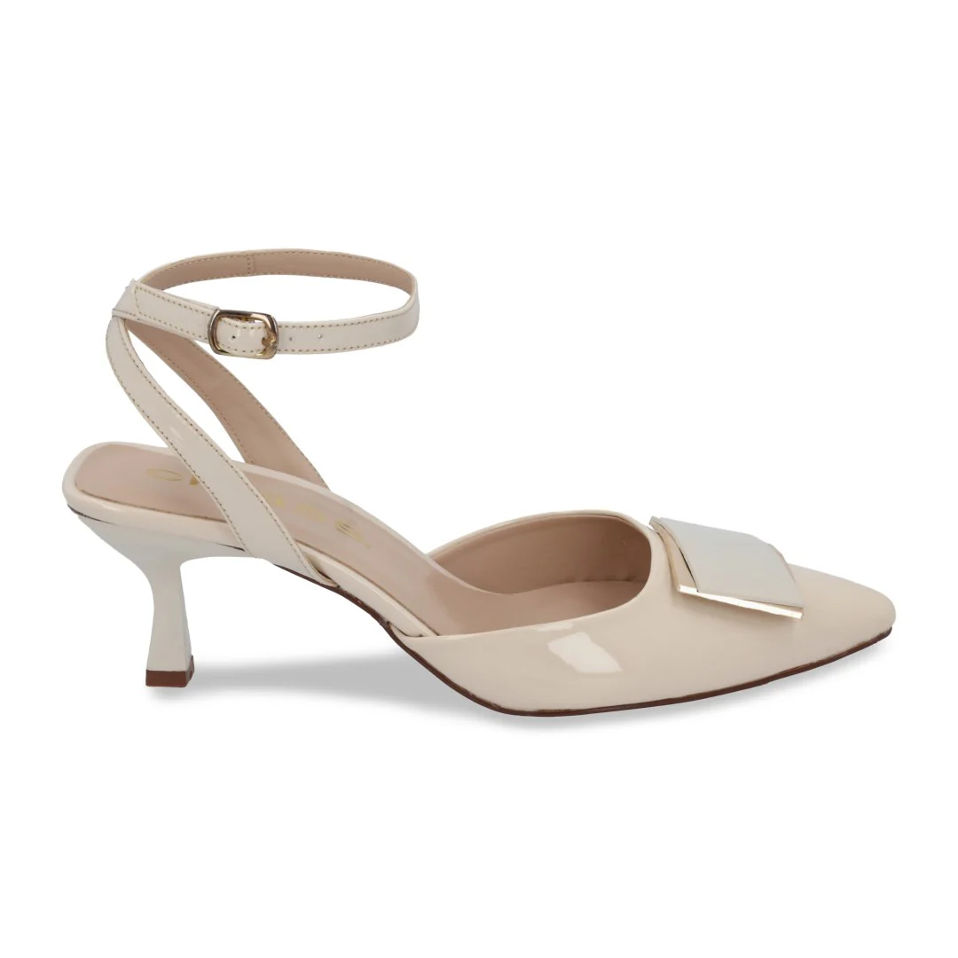 ZAPATILLA DE TACÓN IVORY ACABADO EN PUNTA 18066 - Image 2