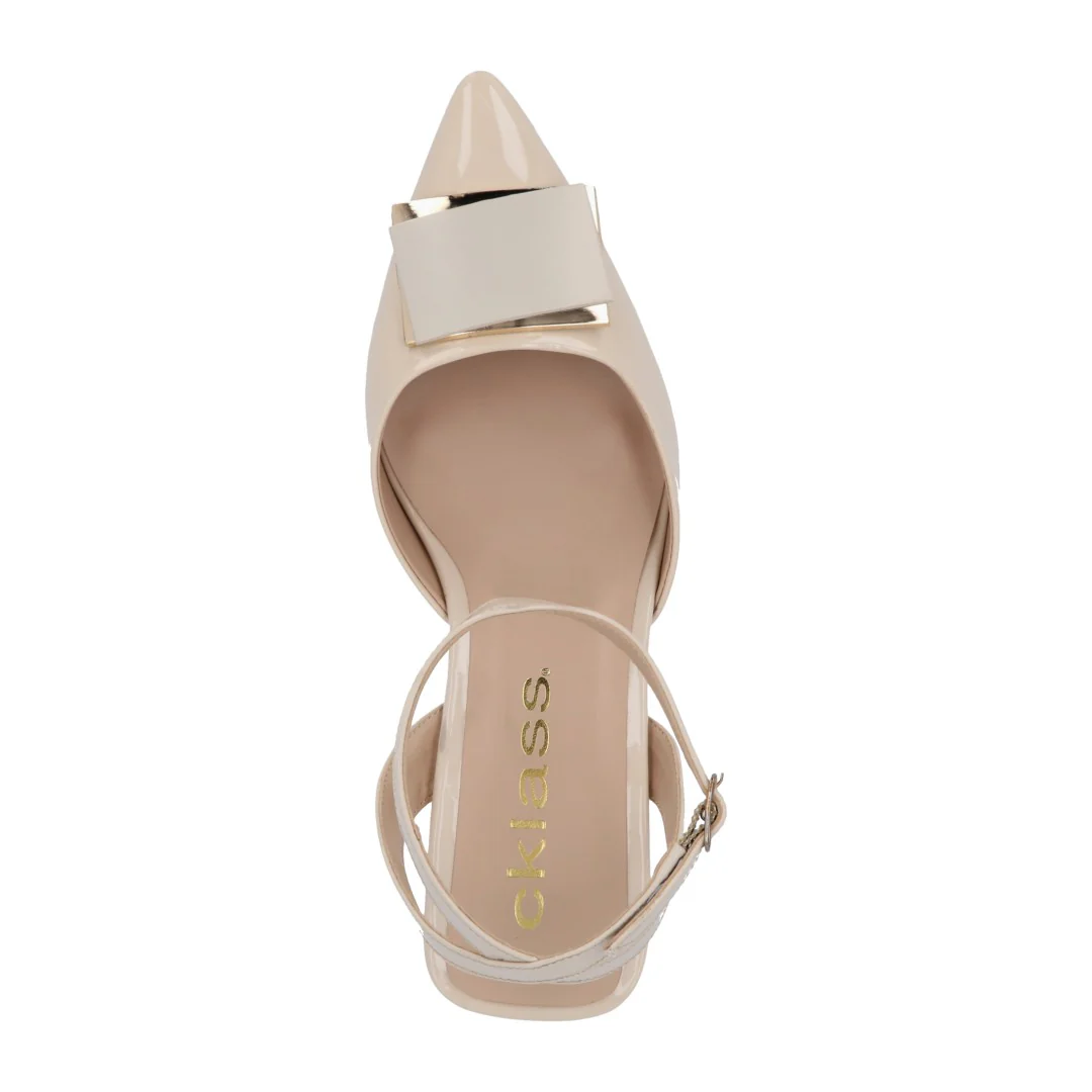 ZAPATILLA DE TACÓN IVORY ACABADO EN PUNTA 18066 - Image 5