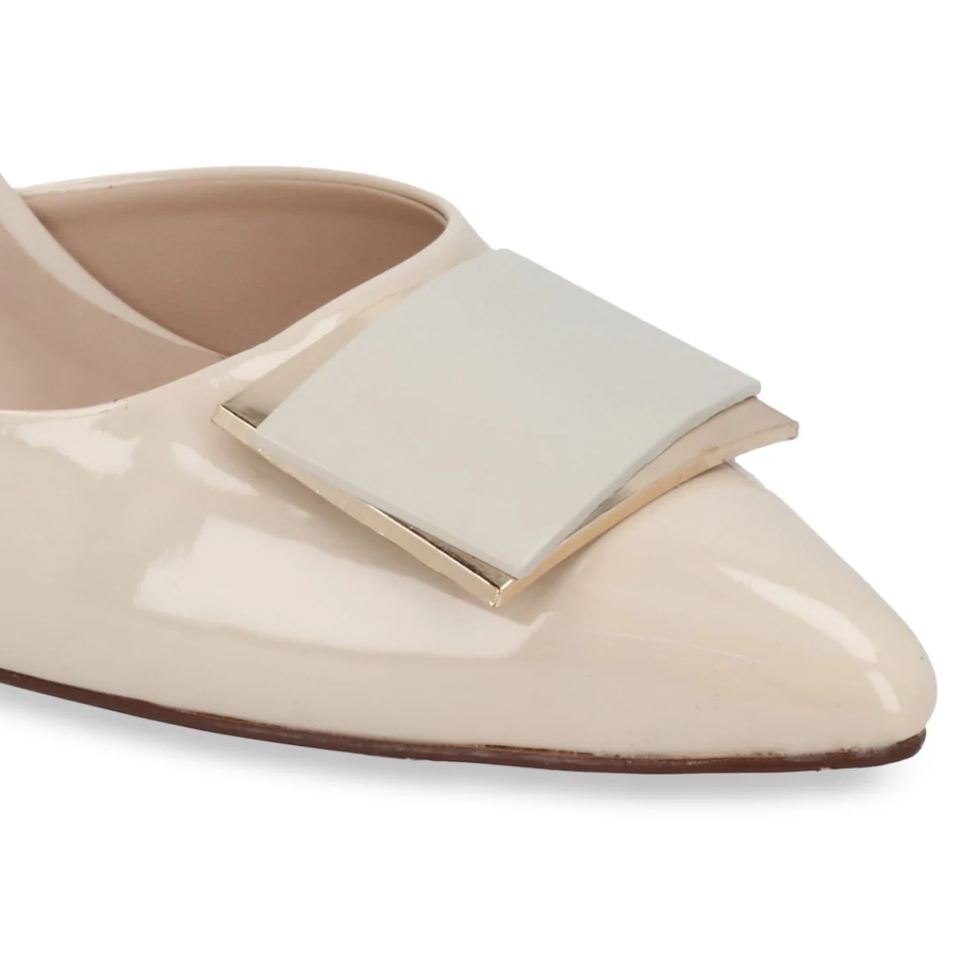 ZAPATILLA DE TACÓN IVORY ACABADO EN PUNTA 18066 - Image 6