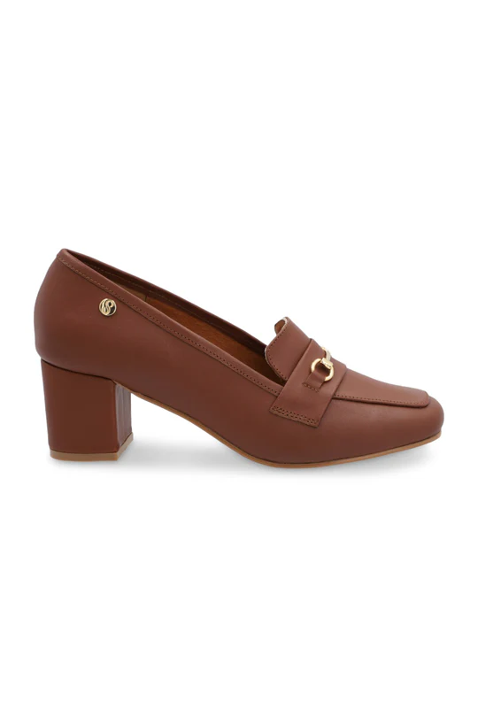 Zapatilla de tacón miel 42390 - Image 2