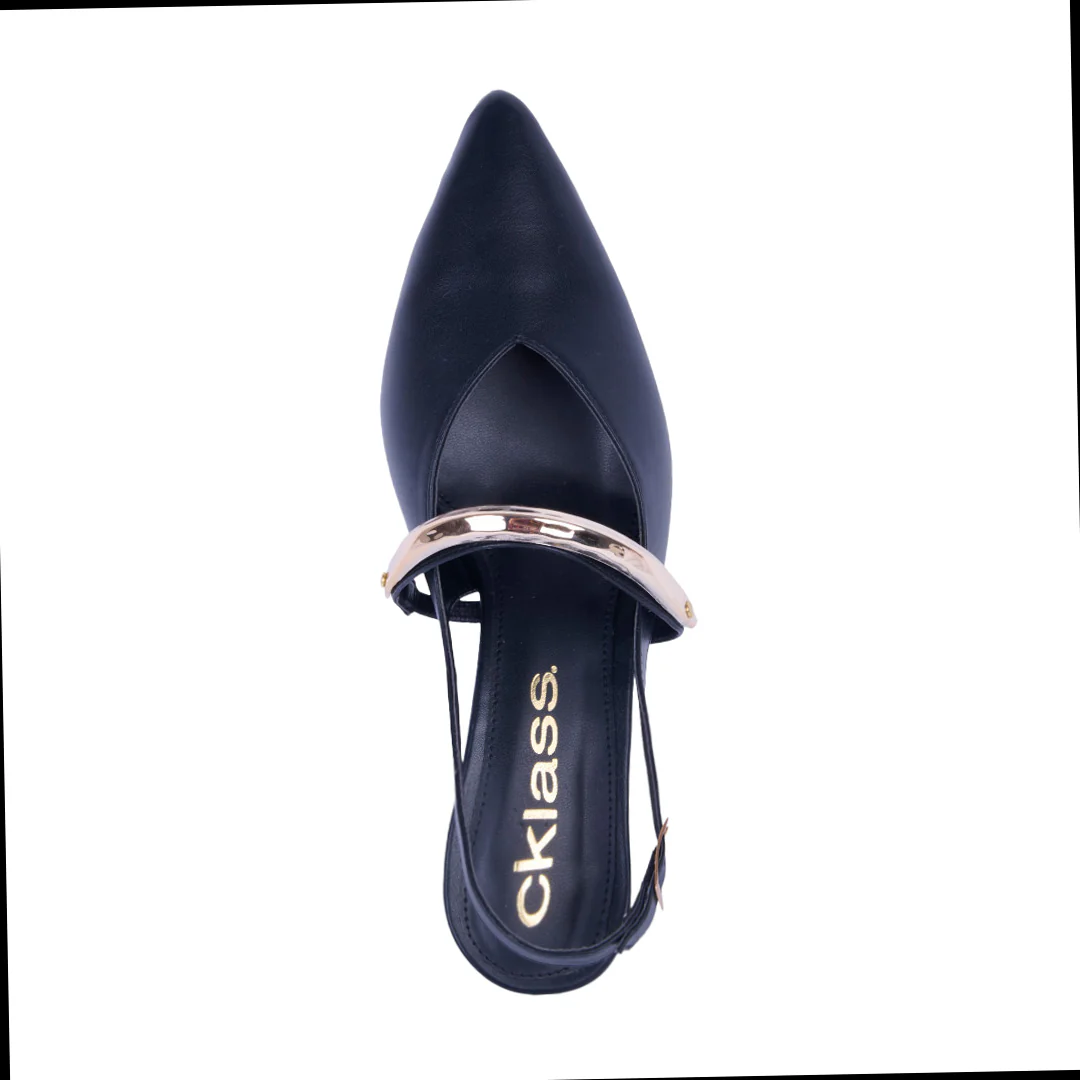 ZAPATILLA DE TACÓN NEGRO CON ADORNO 73153 - Image 5