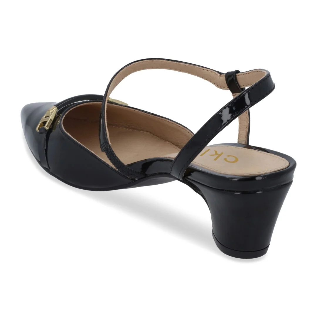 ZAPATILLA DE TACÓN NEGRO CON APLICACIÓN 73150 - Image 4