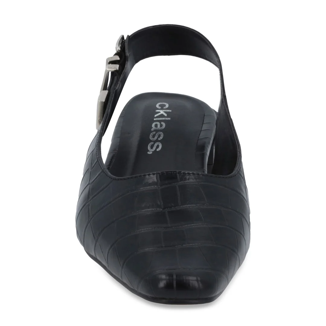 ZAPATILLA DE TACÓN NEGRO CON HEBILLA 18067 - Image 3