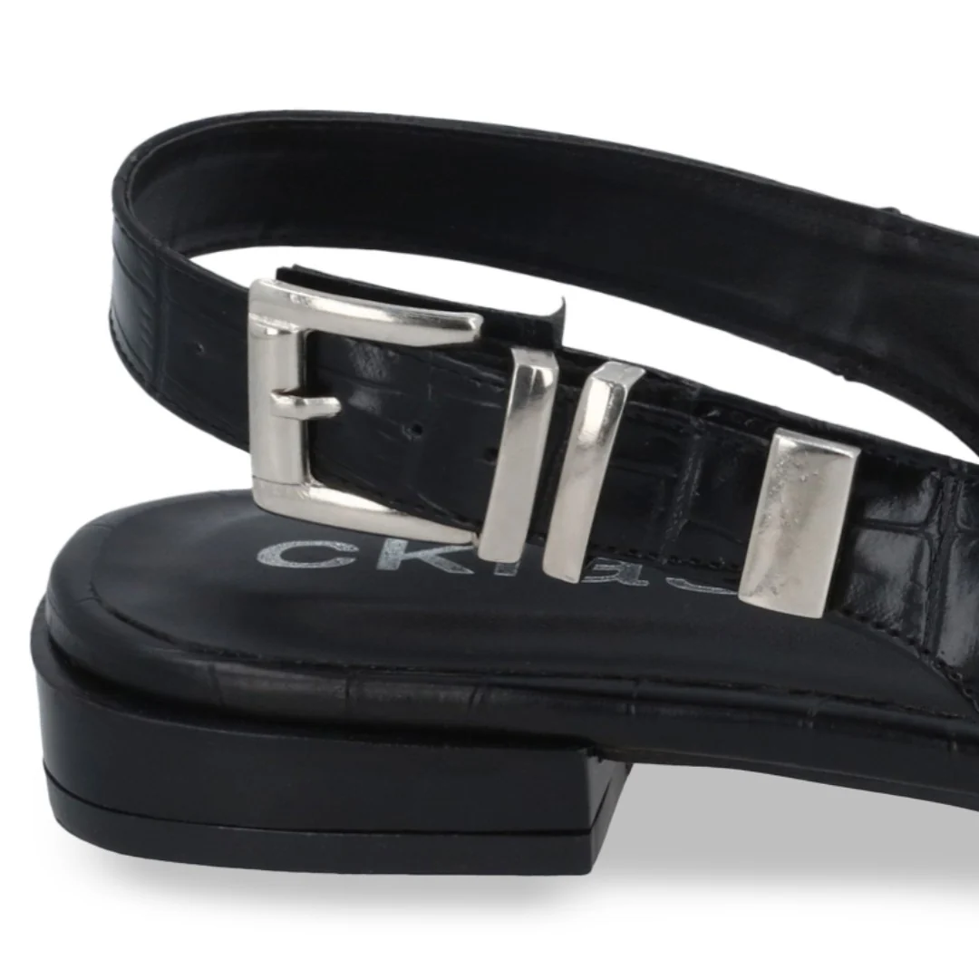 ZAPATILLA DE TACÓN NEGRO CON HEBILLA 18067 - Image 6