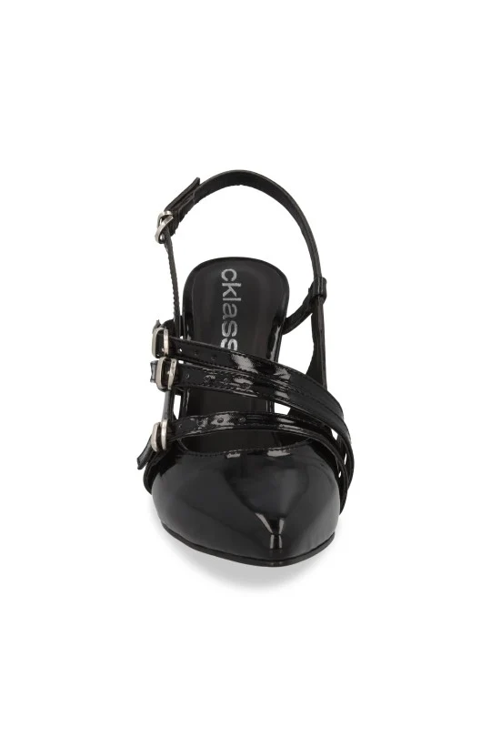ZAPATILLA DE TACON NEGRO CON HEBILLAS 05214 - Image 3