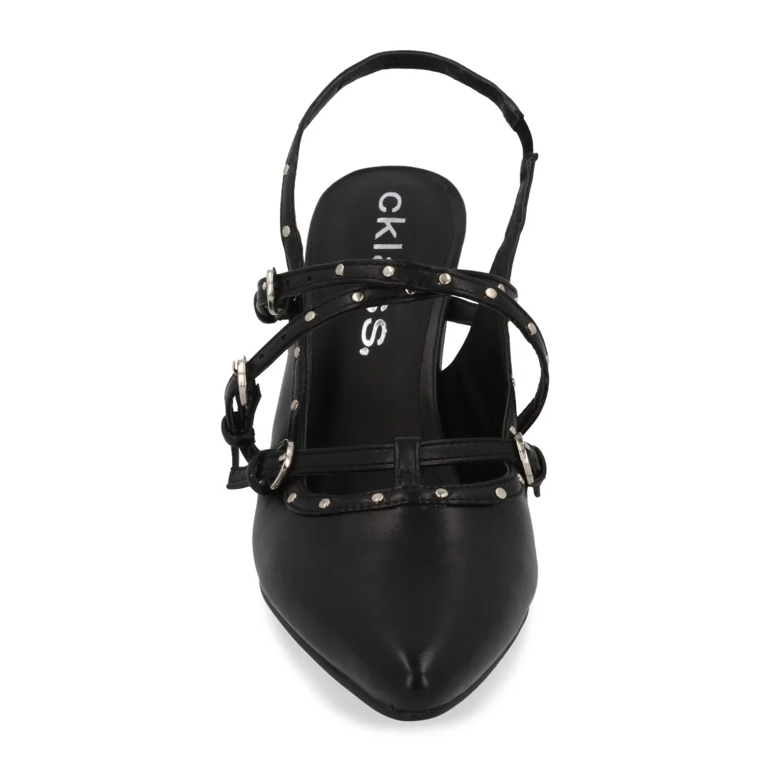 ZAPATILLA DE TACÓN NEGRO CON HEBILLAS 94994 - Image 4