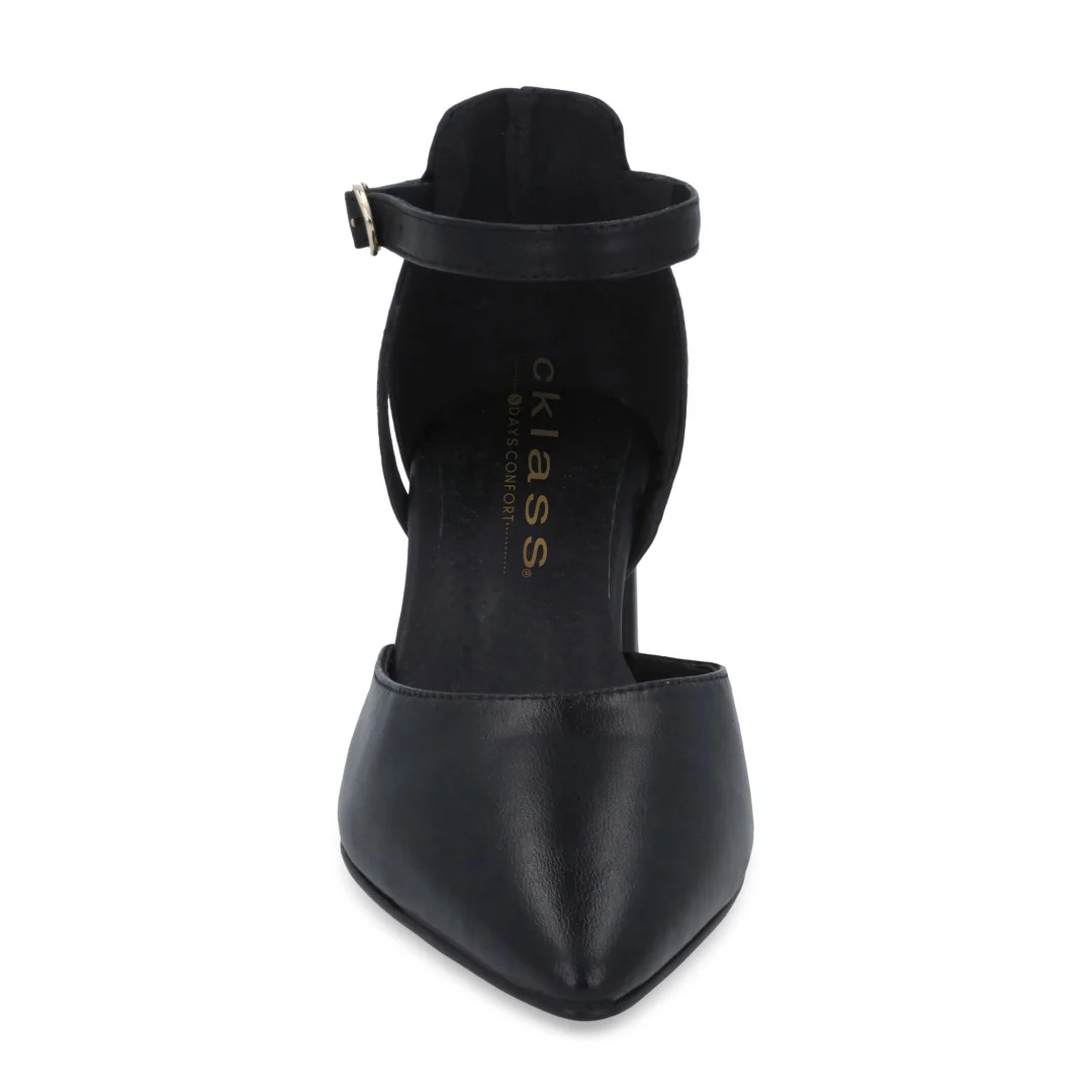 ZAPATILLA DE TACÓN NEGRO DE PIEL 03087 - Image 3