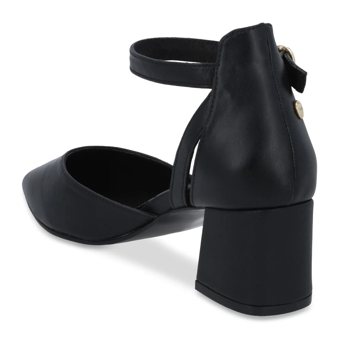 ZAPATILLA DE TACÓN NEGRO DE PIEL 03087 - Image 4