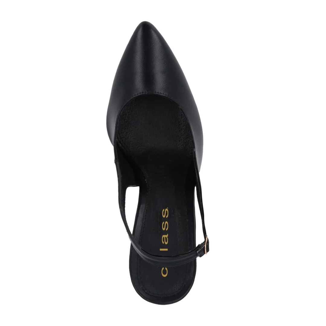 ZAPATILLA DE TACÓN NEGRO DETALLE METALIZADO 73146 - Image 5