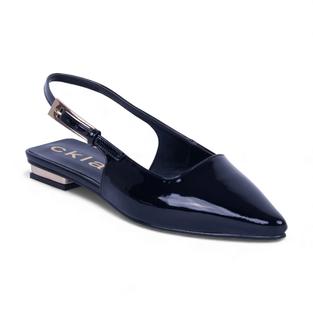ZAPATILLA DE TACÓN NEGRO METÁLICA 04151