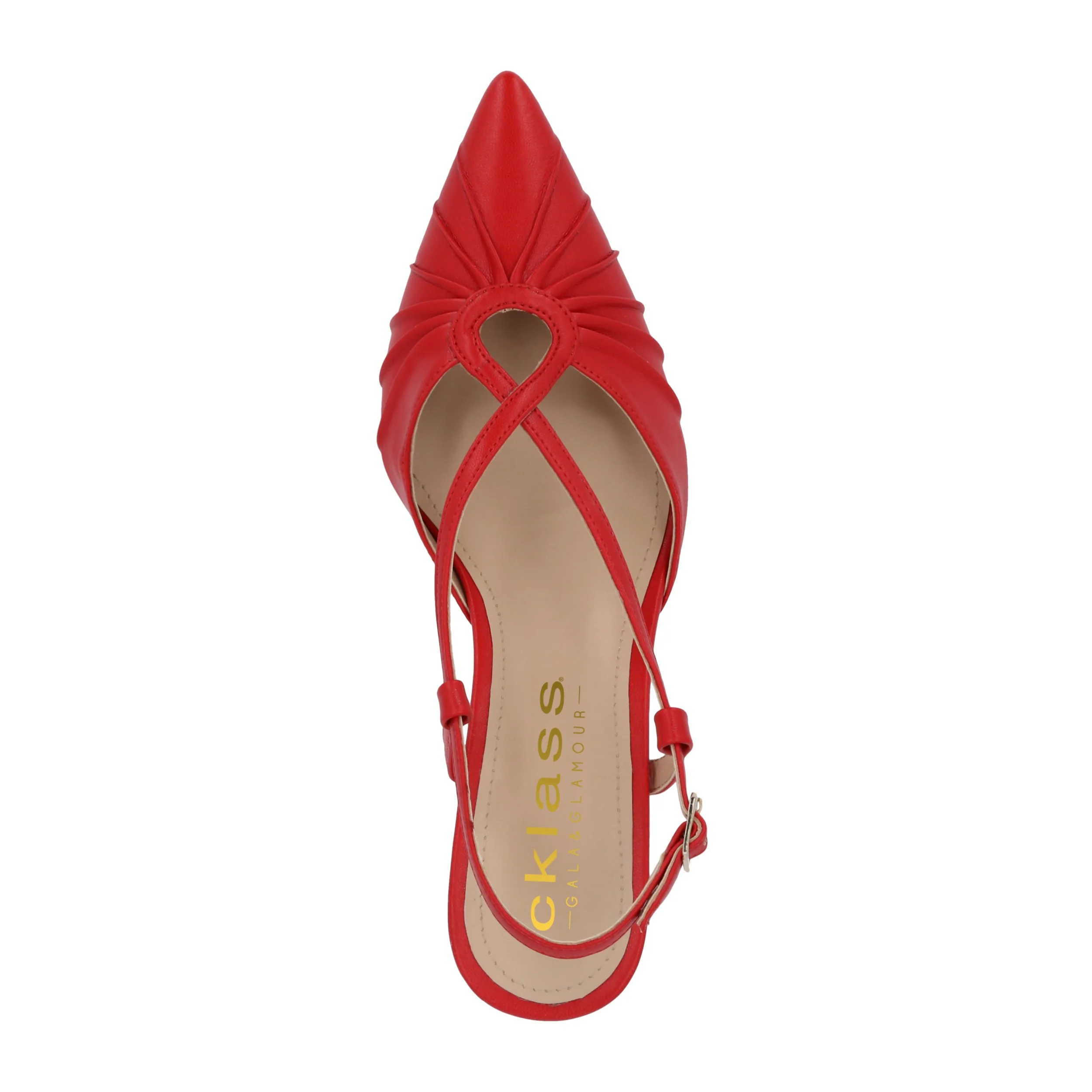 ZAPATILLA DE TACÓN ROJO 5CM MUJER CON DETALLE METÁLICO 08635 - Image 5