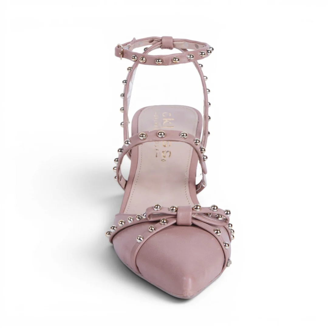 ZAPATILLA DESTALONADA CON REMACHES BEIGE 48929 - Image 3