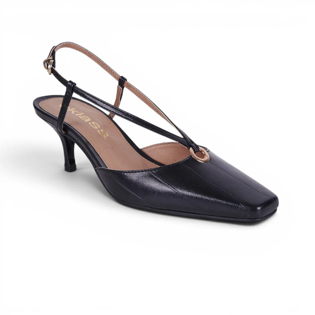 ZAPATILLA DESTALONADA PUNTA CUADRADA NEGRO 73157