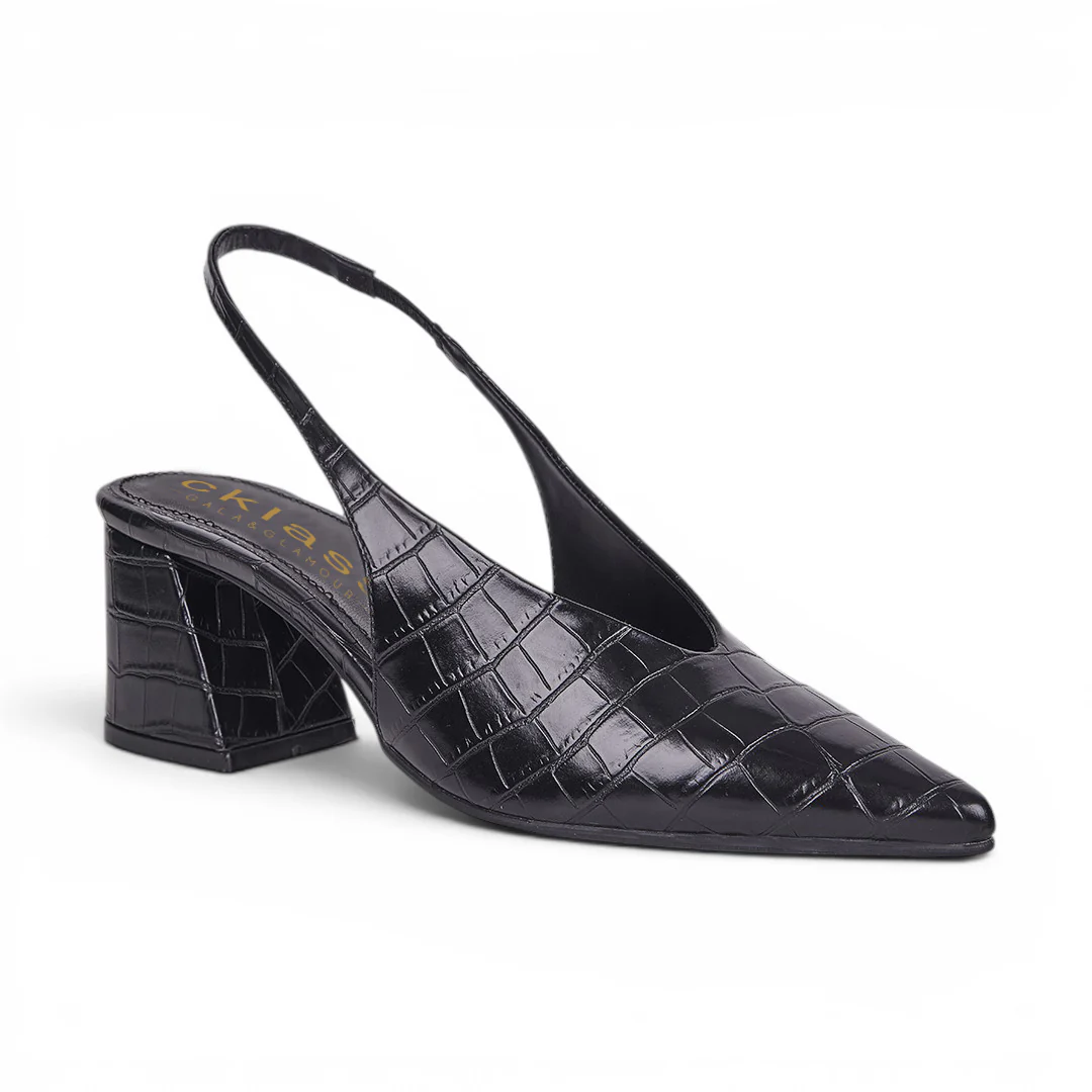 ZAPATILLA DESTALONADA TEXTURA NEGRO 22699