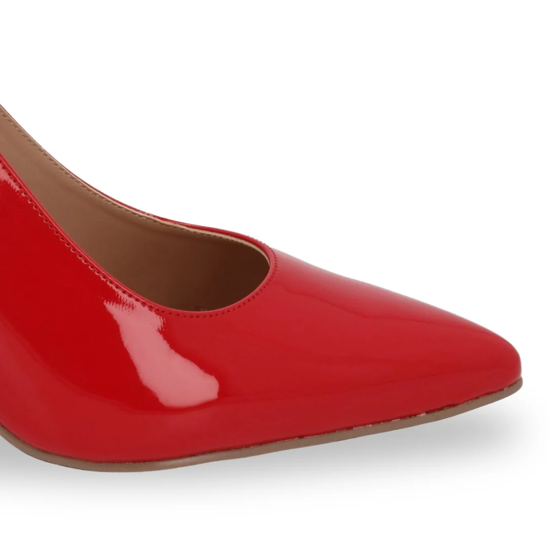 ZAPATILLA TACÓN AZUL, ROJO Y BEIGE ACABADO CHAROL 04742 - Image 6