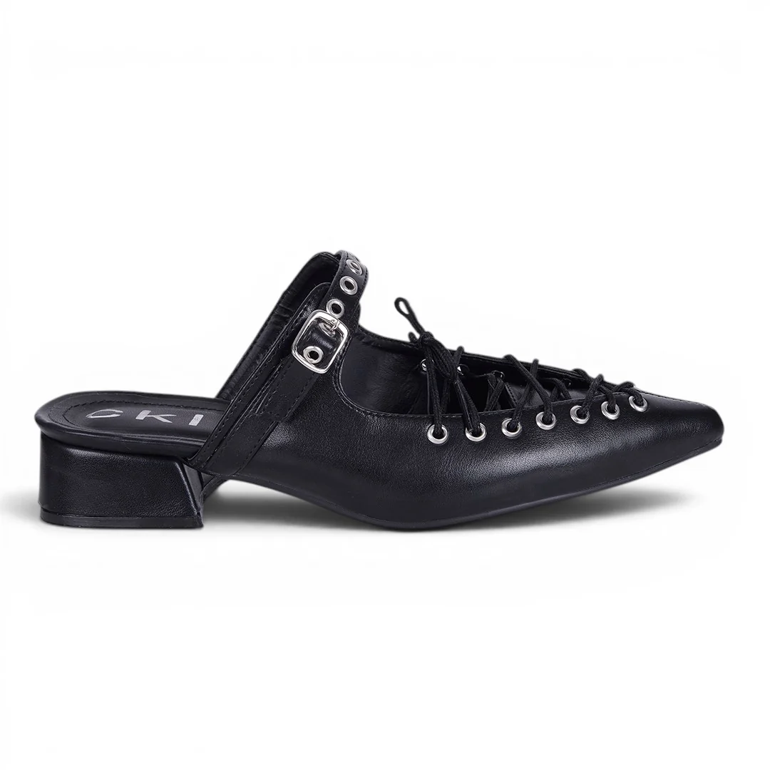 ZAPATILLA TRENDY CON AGUJETAS NEGRO 29150 - Image 2