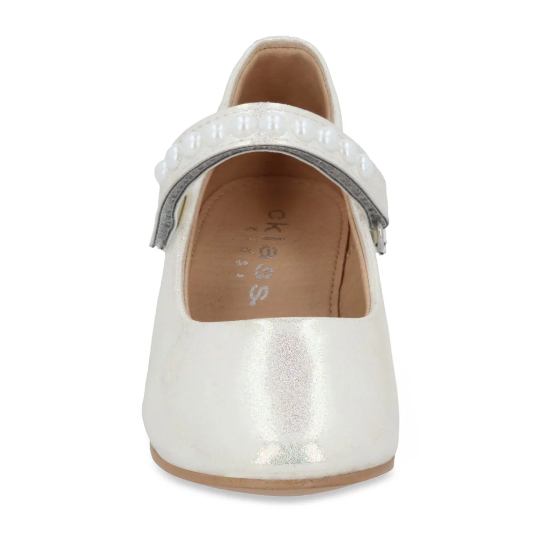 ZAPATILLA VESTIR BLANCO CON ADORNO 17243 - Image 3