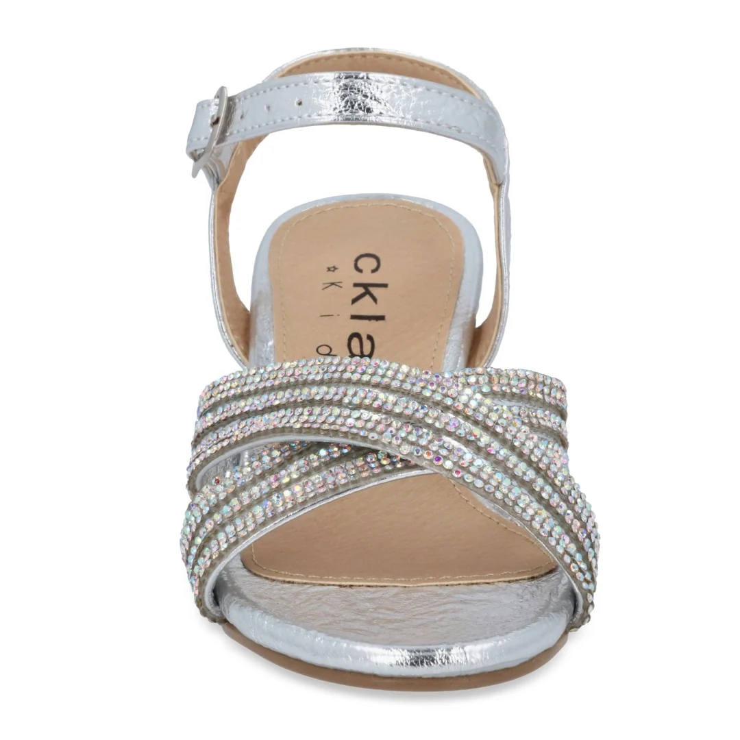 ZAPATILLA VESTIR PLATA CON ADORNO 14224 - Image 3
