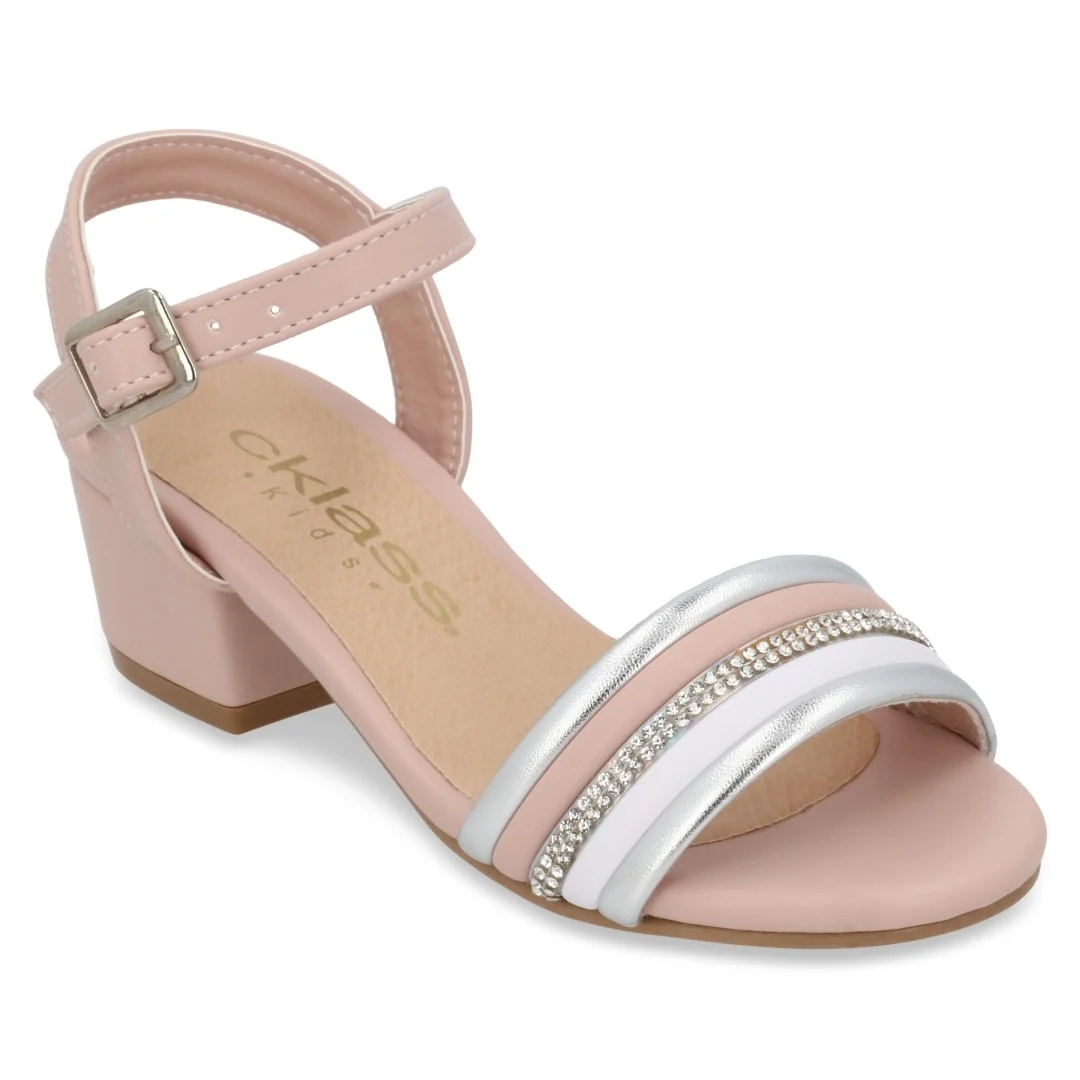 ZAPATILLA VESTIR ROSA CON ADORNO 14215