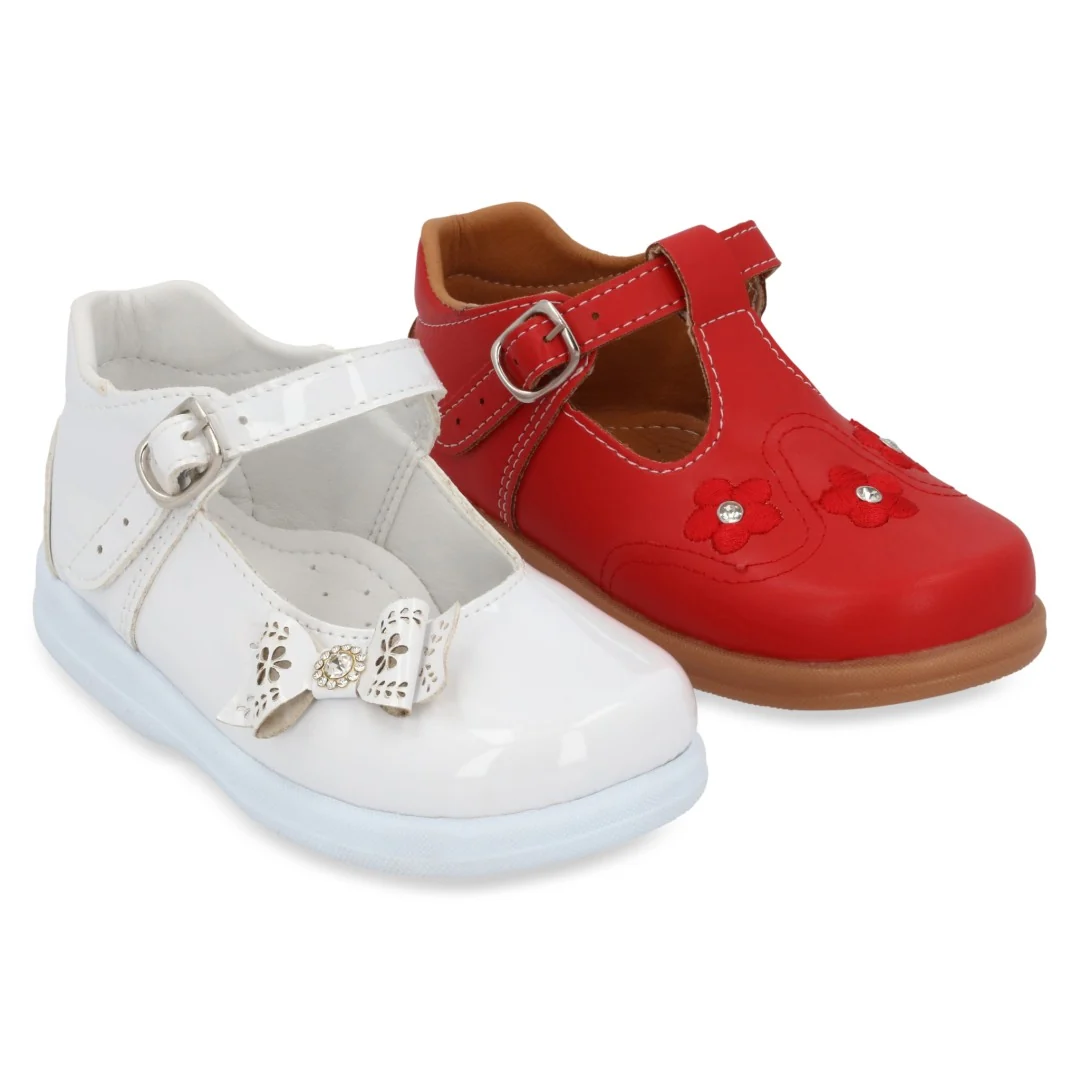 ZAPATO CASUAL BLANCO Y ROJO CON ADORNO DUO 700