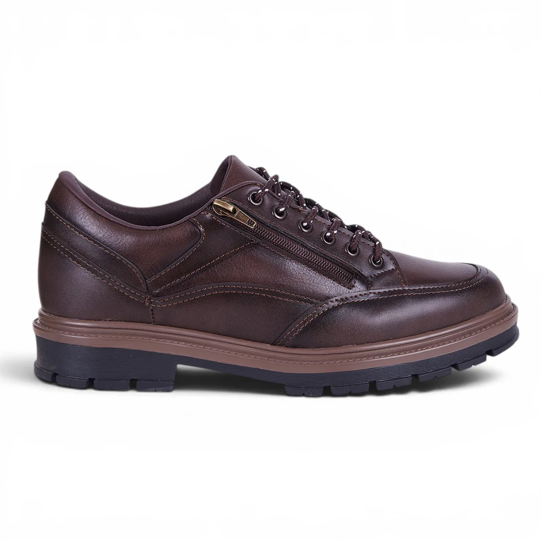 ZAPATO CASUAL CON COSTURAS DECORATIVAS CAFÉ 01061 - Image 2