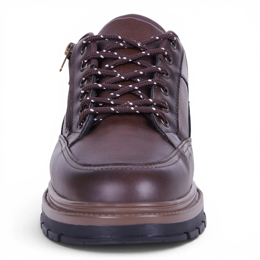 ZAPATO CASUAL CON COSTURAS DECORATIVAS CAFÉ 01061 - Image 3