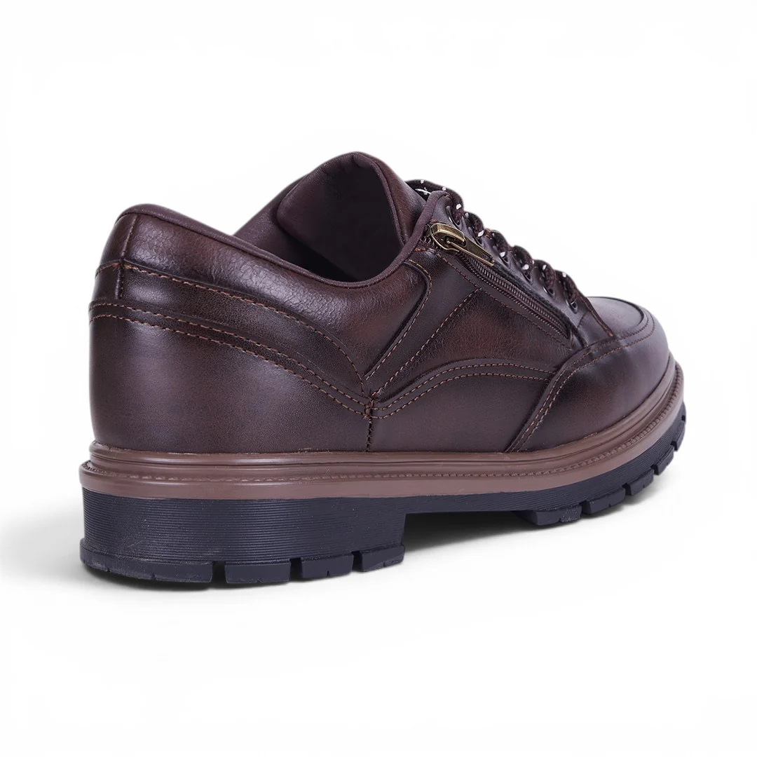 ZAPATO CASUAL CON COSTURAS DECORATIVAS CAFÉ 01061 - Image 5