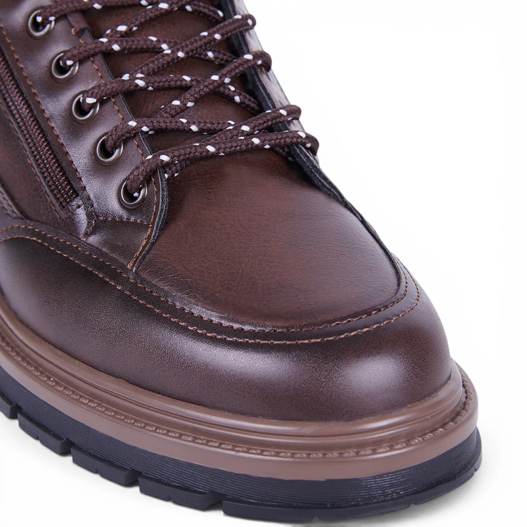 ZAPATO CASUAL CON COSTURAS DECORATIVAS CAFÉ 01061 - Image 6