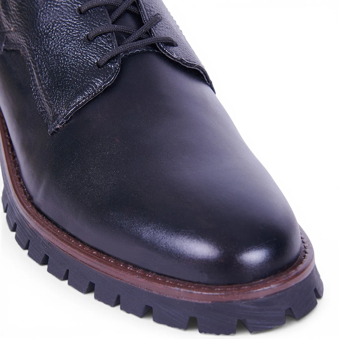 ZAPATO CASUAL LISO CON CORDONES NEGRO 12039 - Image 6