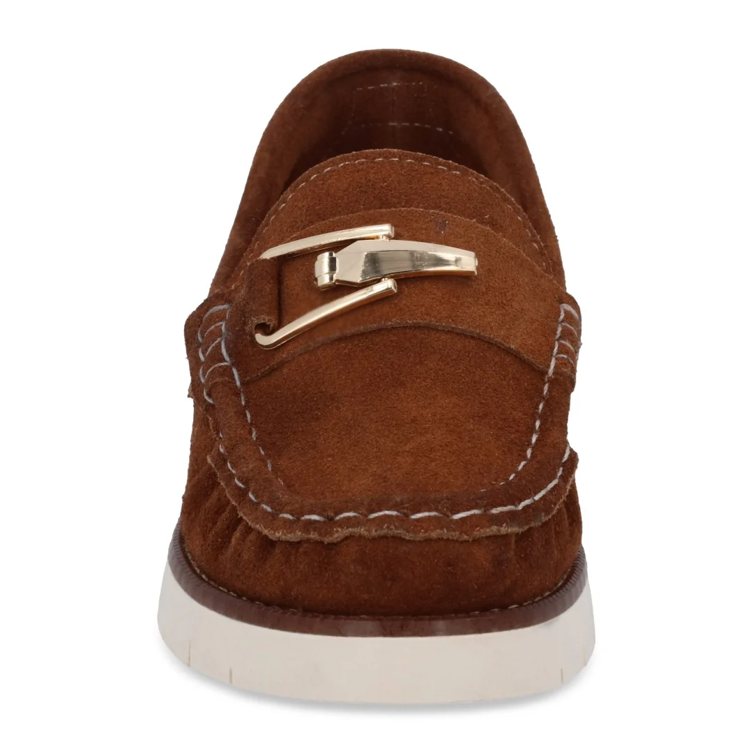 ZAPATO CASUAL MIEL DE GAMUZA CON HERRAJE 04144 - Image 2