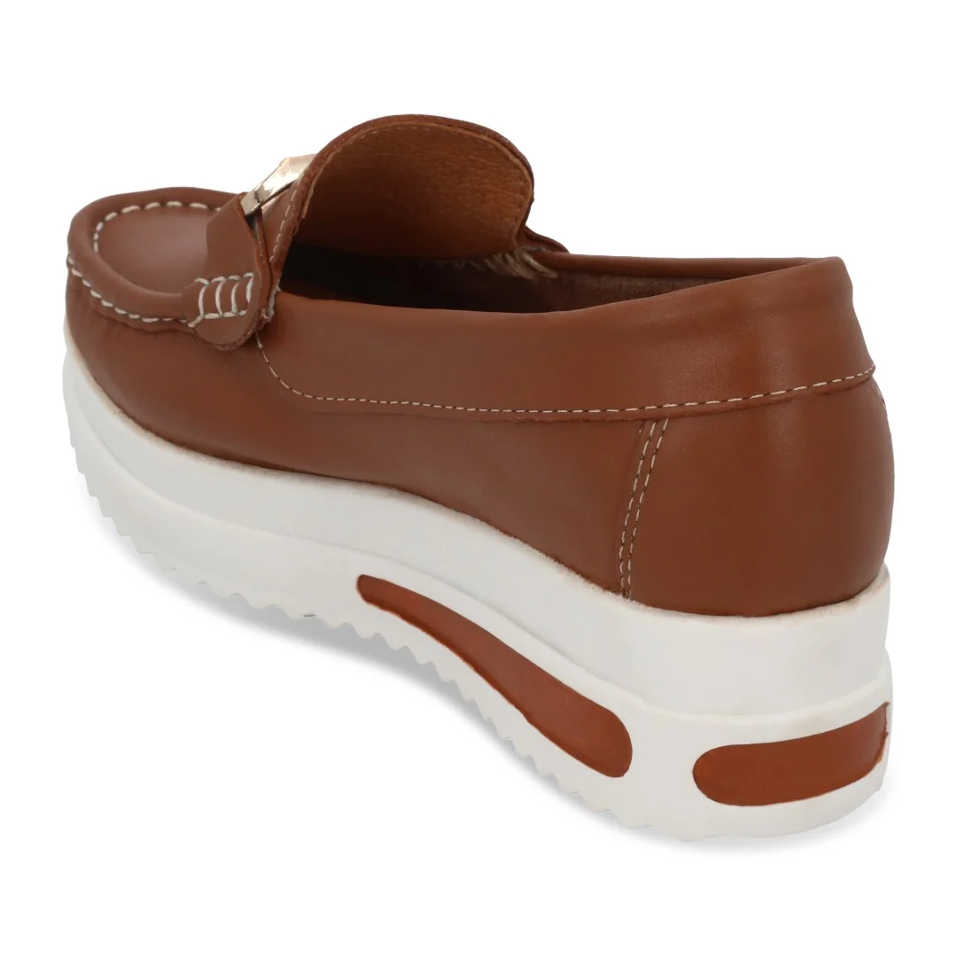ZAPATO CASUAL MUJER MIEL CON HERRAJE 36342 - Image 3