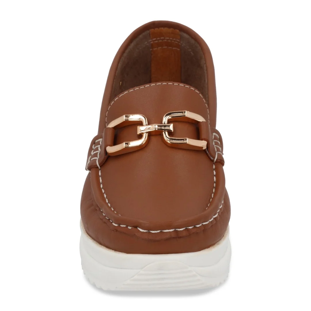 ZAPATO CASUAL MUJER MIEL CON HERRAJE 36342 - Image 4