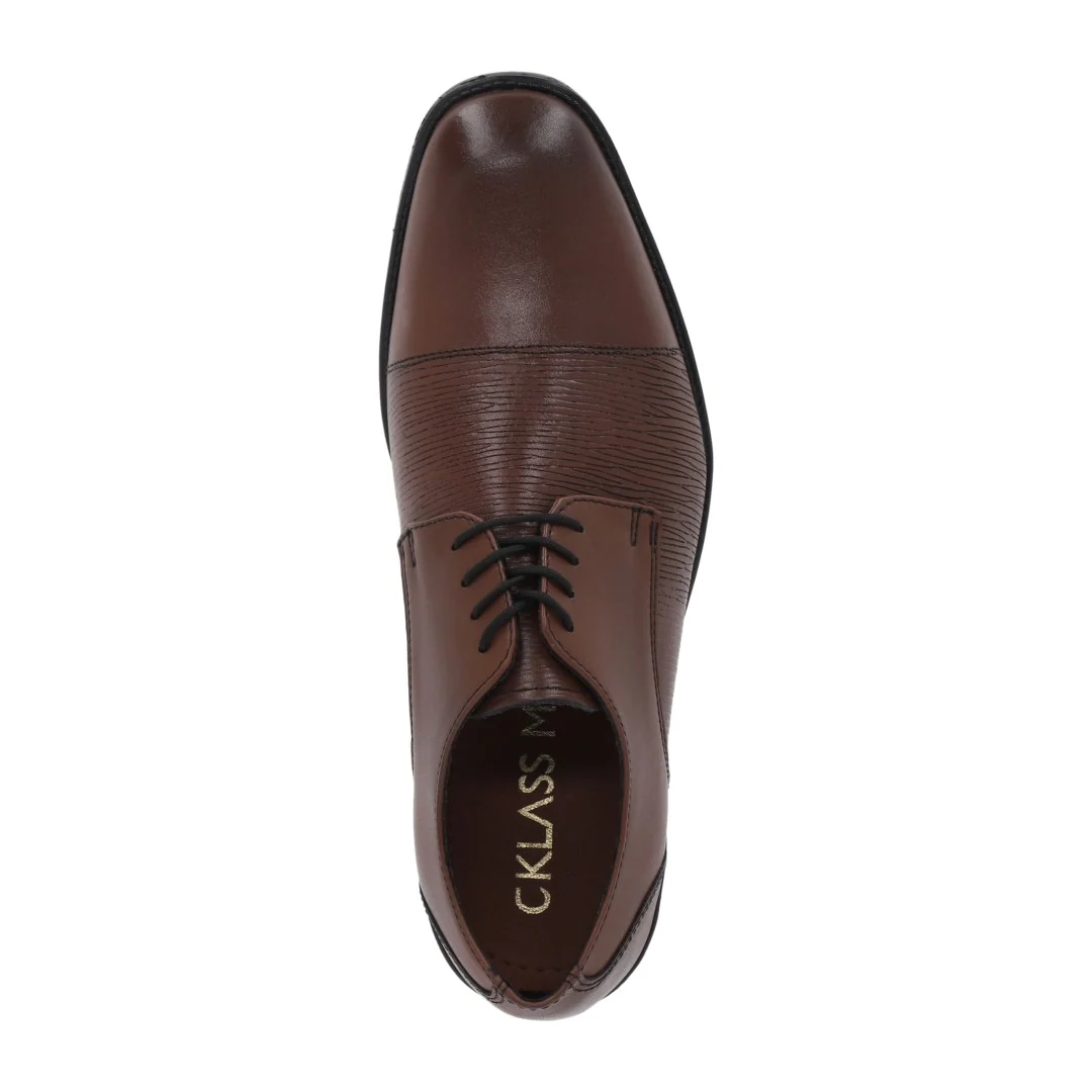 ZAPATO CHOCLO DE PISO CABALLERO CAFÉ PIEL 55600 - Image 3