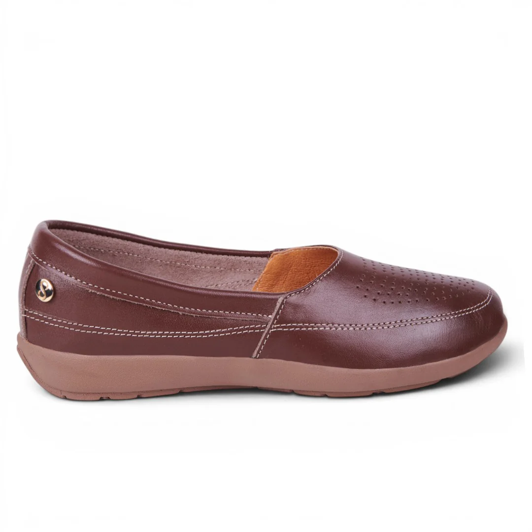 ZAPATO CONFORT CALADO CAFÉ 44355 - Image 2