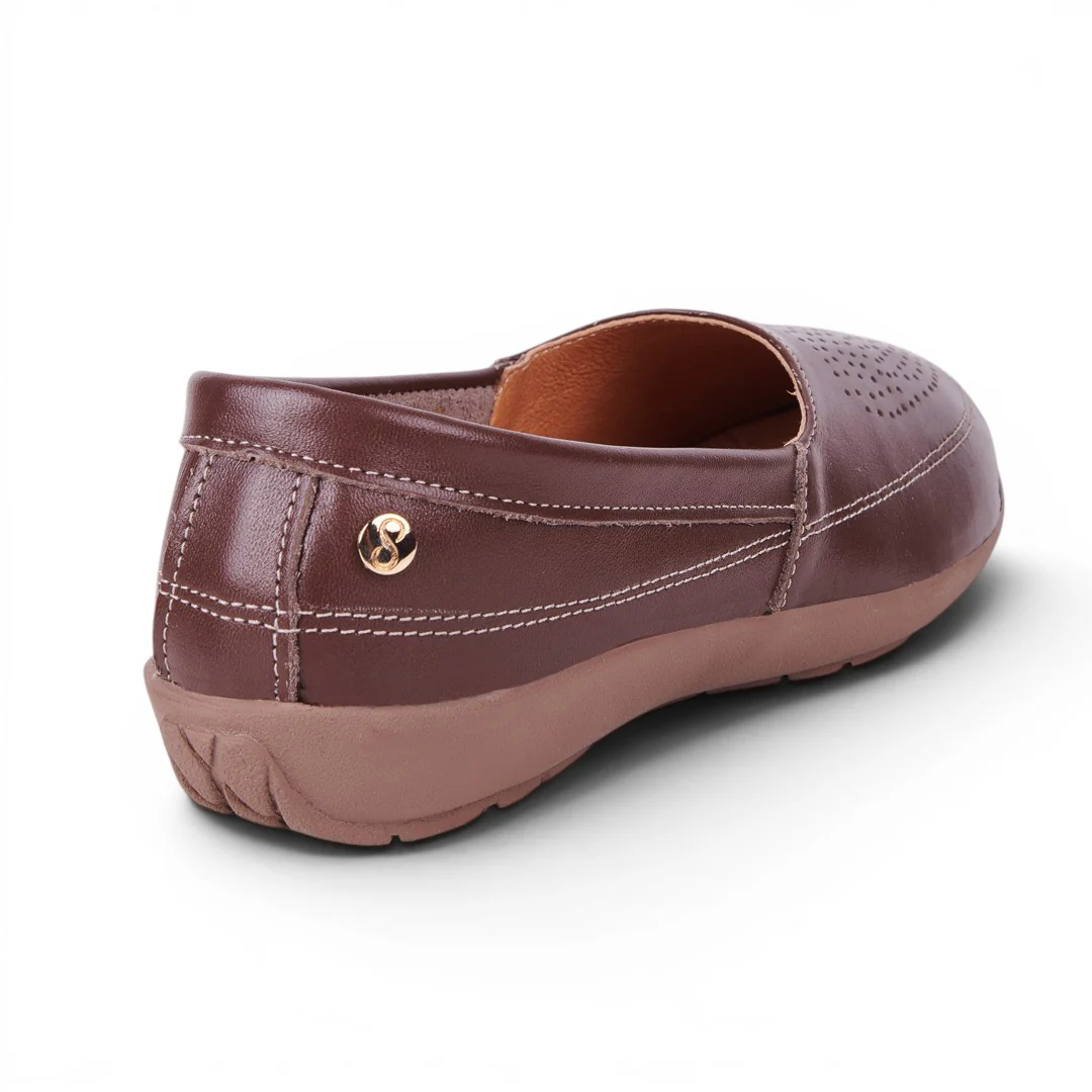 ZAPATO CONFORT CALADO CAFÉ 44355 - Image 4