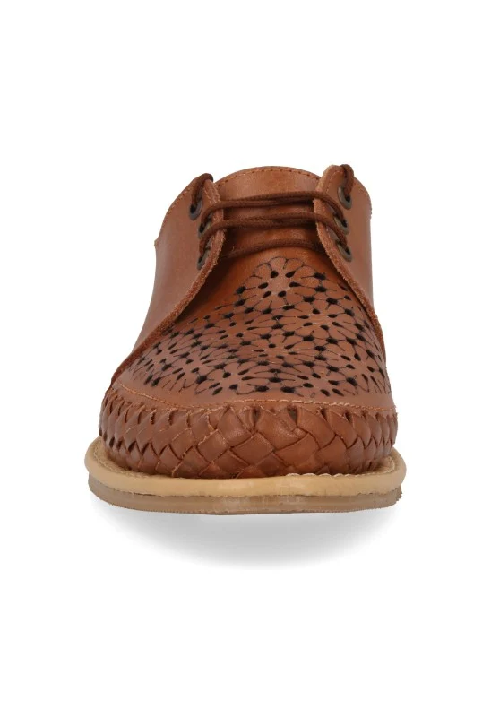 ZAPATO DE PISO CAFÉ CON LÁSER 58014 - Image 3