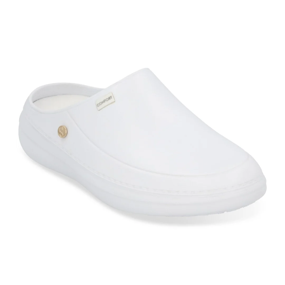 ZAPATO DE PISO MUJER BLANCO Y NEGRO DESTALONADO 72425