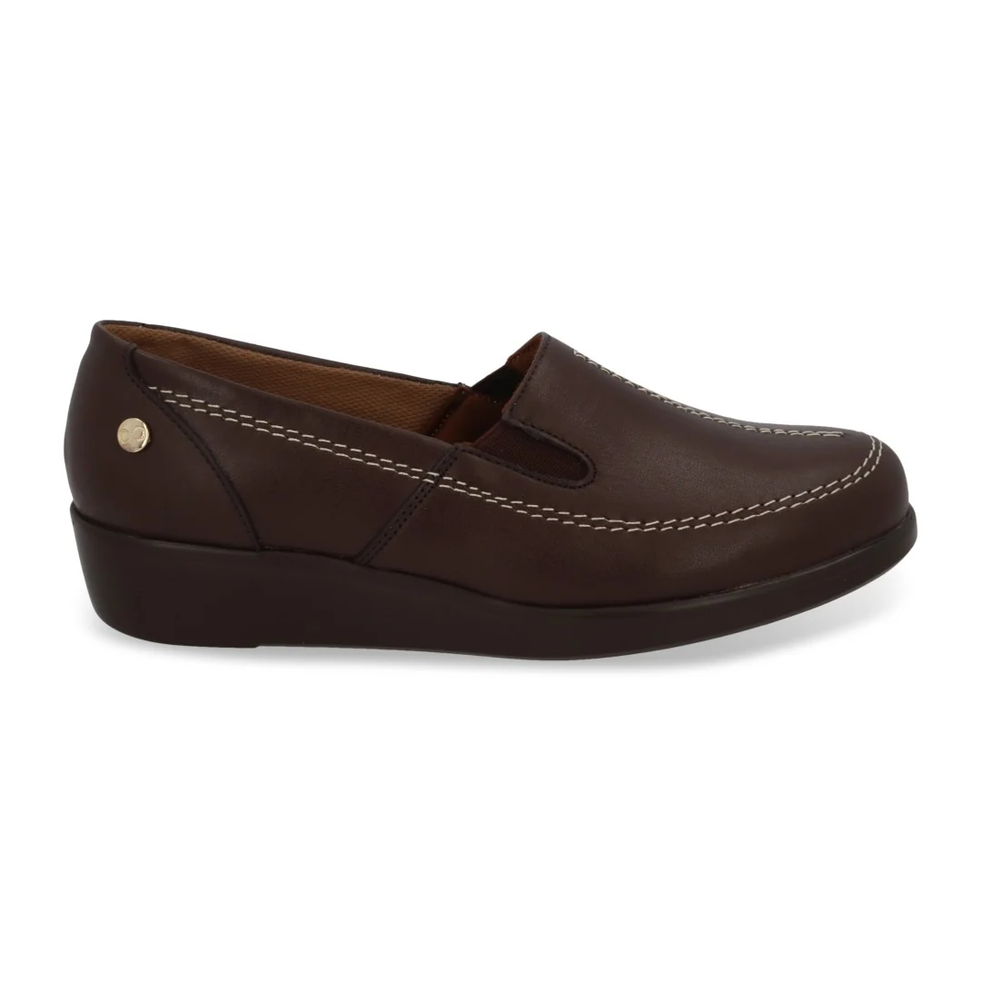 ZAPATO DE PISO MUJER CAFÉ DE PIEL 74326 - Image 2