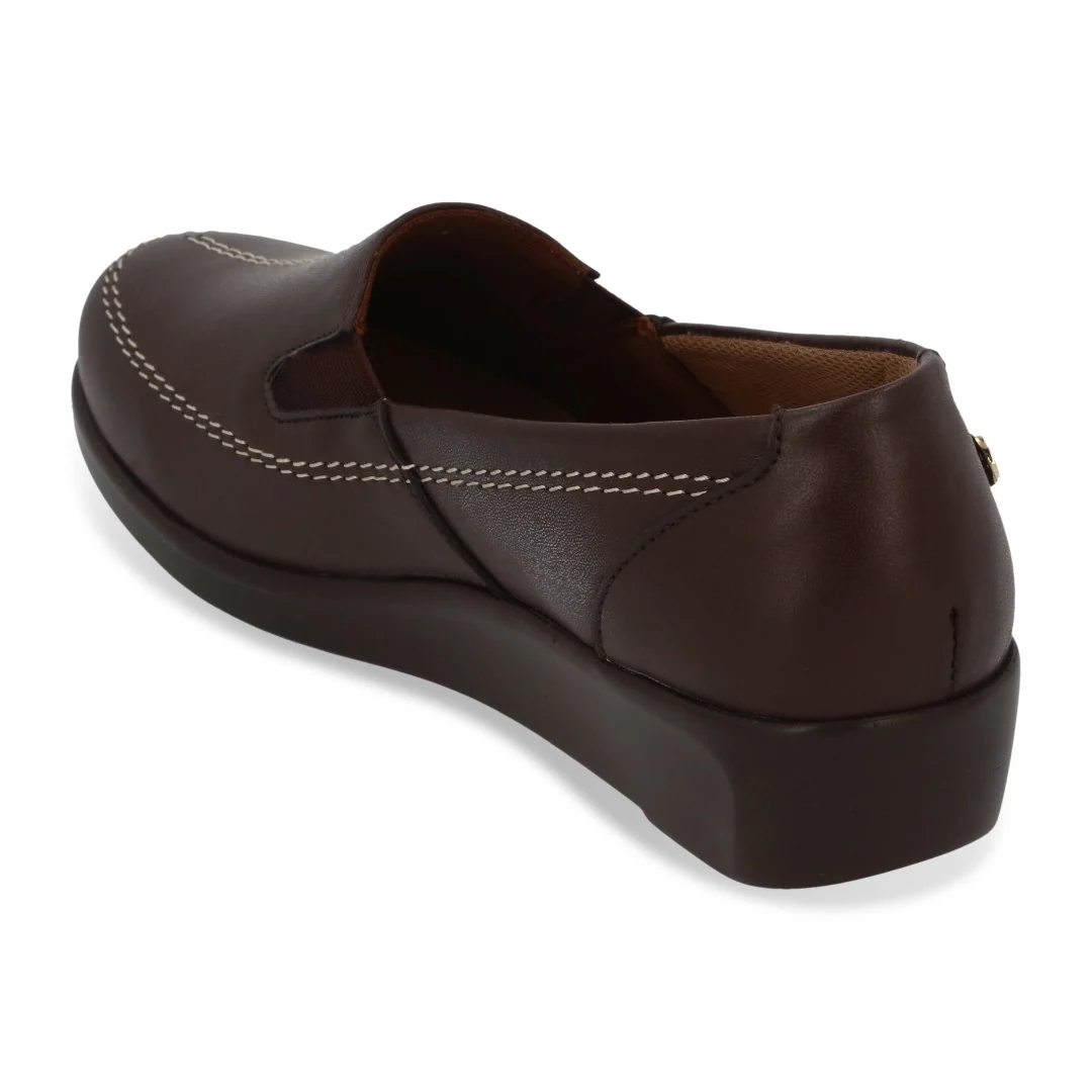 ZAPATO DE PISO MUJER CAFÉ DE PIEL 74326 - Image 3