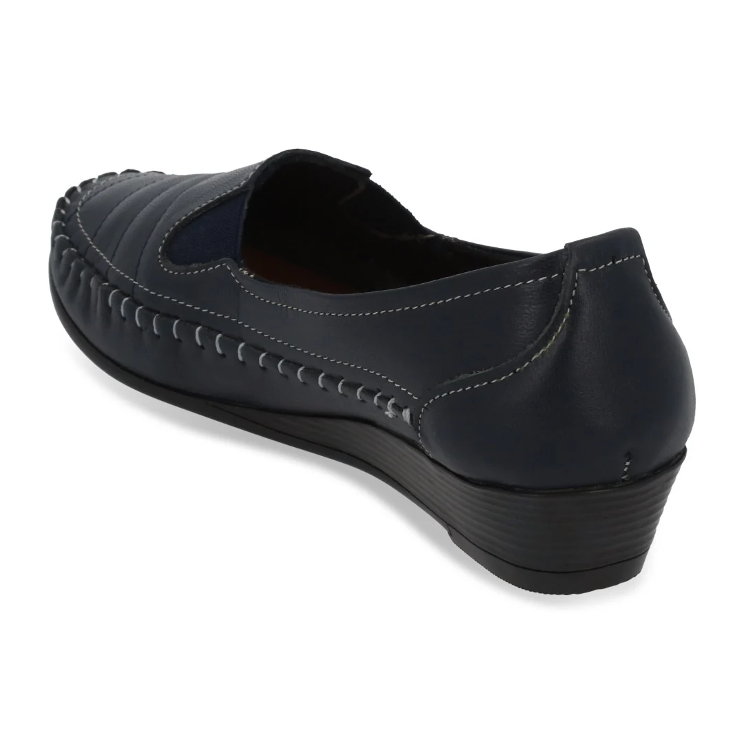 ZAPATO DE PISO MUJER MARINO DE PIEL 44358 - Image 3