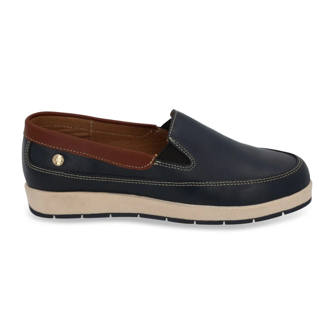 ZAPATO DE PISO MUJER MARINO DE PIEL 45513 - Image 2