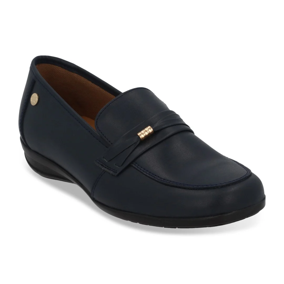 ZAPATO DE PISO MUJER MARINO DE PIEL 74325
