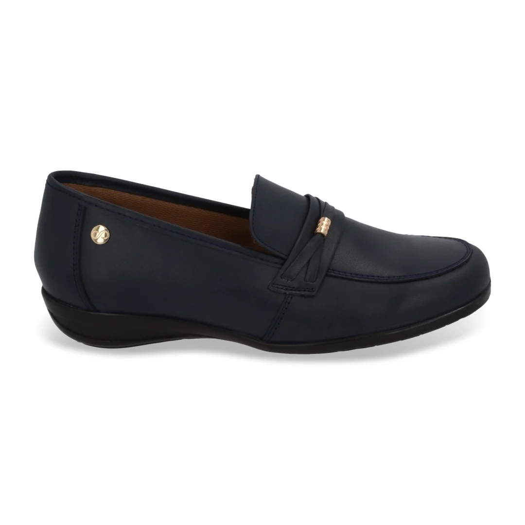 ZAPATO DE PISO MUJER MARINO DE PIEL 74325 - Image 2