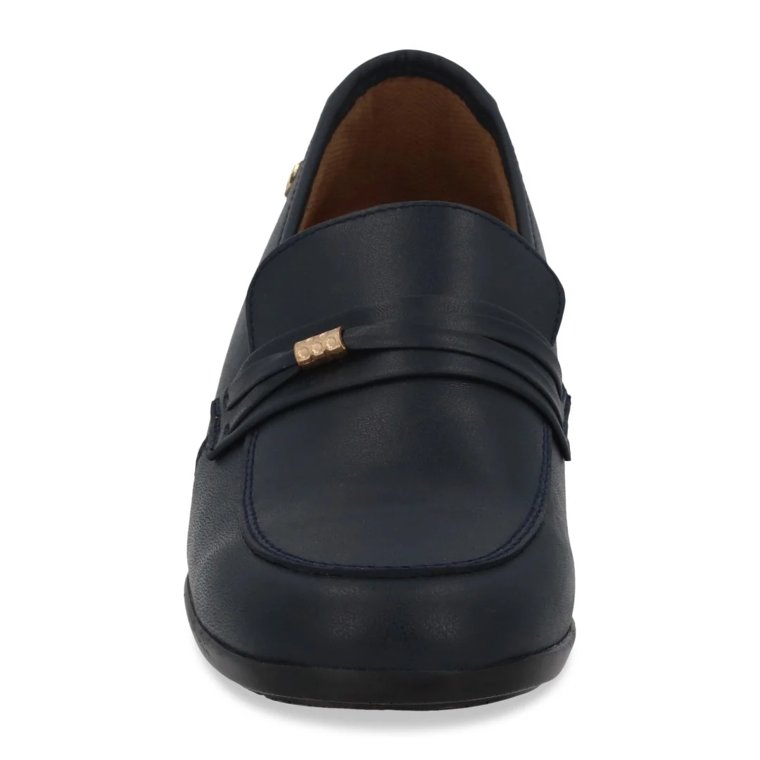 ZAPATO DE PISO MUJER MARINO DE PIEL 74325 - Image 4